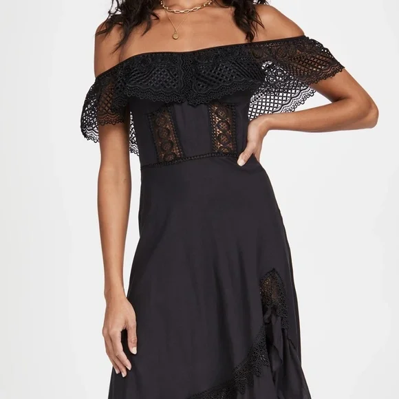 Charo Ruiz | Dresses | Charo Ruiz Louise Long Dress Black S | Poshmark